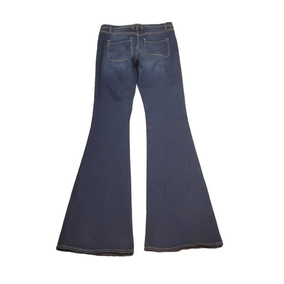 McGuire Mid-Rise Flare Leg Denim Jeans Button Fly Stretch Pockets Women Size 29 - Picture 2 of 4